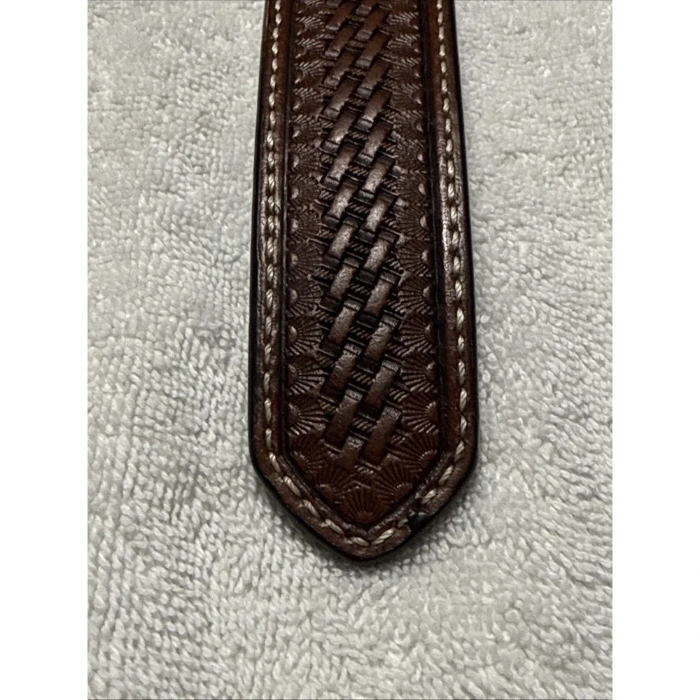 Nocona Braided Southwestern Design Genuine Leather Western Belt 28